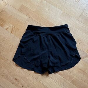 lululemon athletica fast and free high rise 2” Black Athletic Shorts *airflow